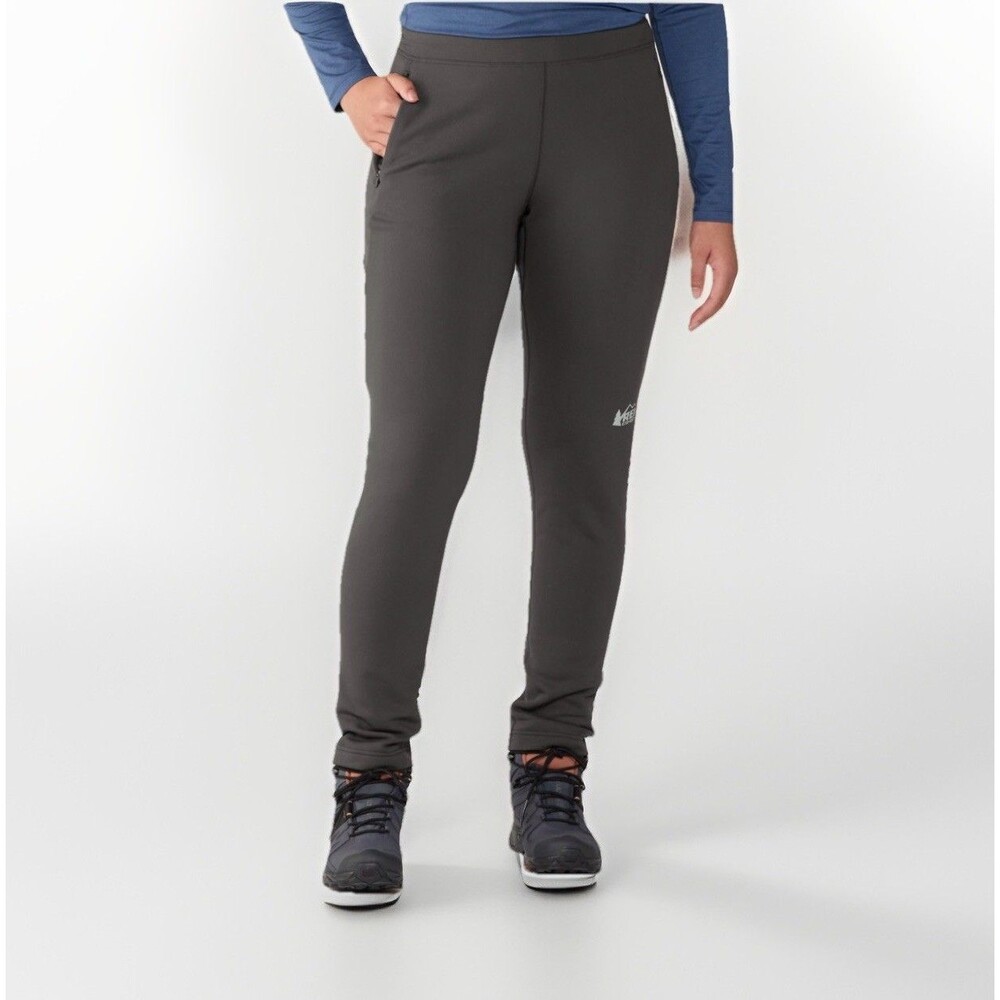 REI CO-OP Flash Hyperstretch Fleece Pants Black Active Outdoor Women M Petite